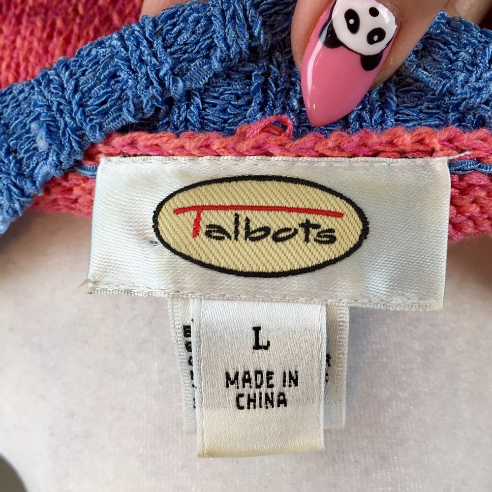 Vintage 90’s Scoop Neck Knit ColorBlock Sweater - Picture 5 of 6